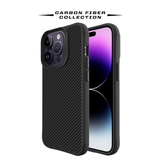 Apple iPhone 14 Pro TOKO Carbon fiber zadní kryt (Černá)