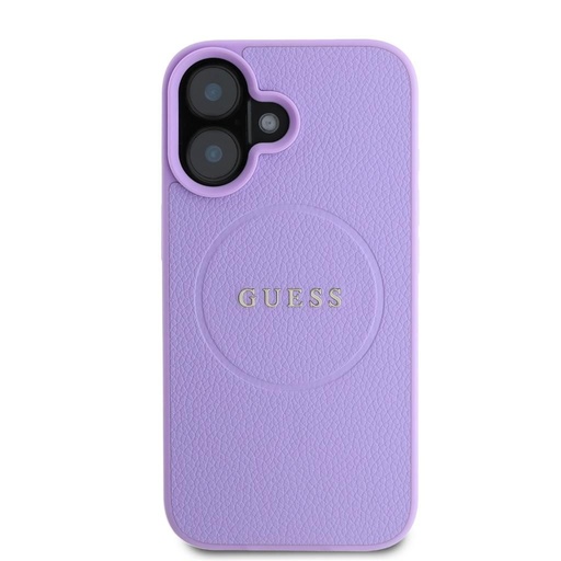Apple iPhone 16 Plus Guess PU Grained Classic Logo MagSafe pouzdro (Fialová) - GUHMP16MPGHSMMU