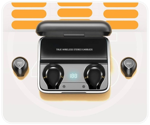 Picun W13 bezdrátový headset, BT 5.0, LED indikátor stavu, černá