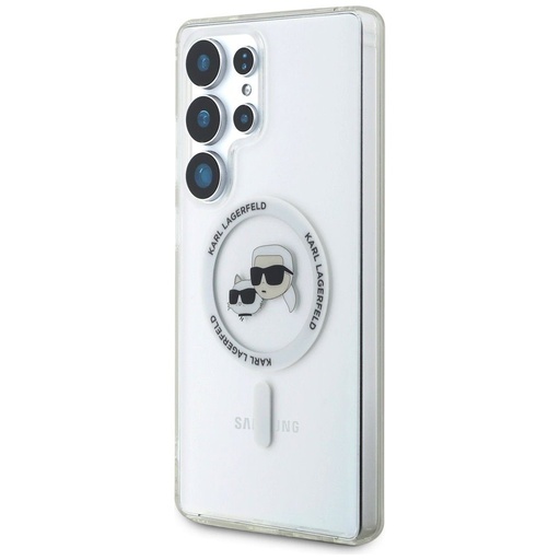 Samsung Galaxy S25 Ultra Karl Lagerfeld IML K&CH Heads MagSafe pouzdro (Průhledný) – KLHMS25LHLSKCH