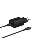 Samsung PD gyorstöltő USB-C kábellel 25W (Fekete)