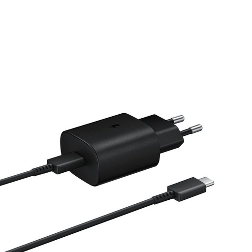 Samsung PD rychlonabíječka USB-C s kabelem 25W (Černá)