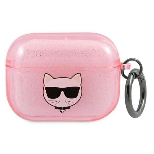 Apple AirPods Pro Karl Lagerfeld třpytivý pouzdro Choupette (Růžová) – KLAPUCHGP