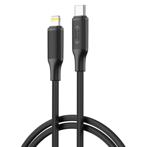 XO NB-Q265A USB-C–Lightning datový kabel (Černá) – Minimalist Series, 27W