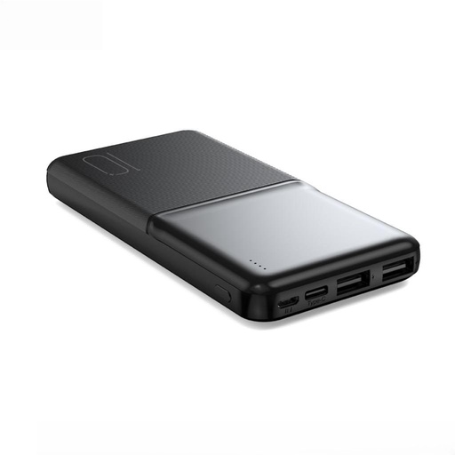 XO PR251 power bank 10000mAh (černá) – LED displej, 2×USB výstup, Type-C a microUSB vstup