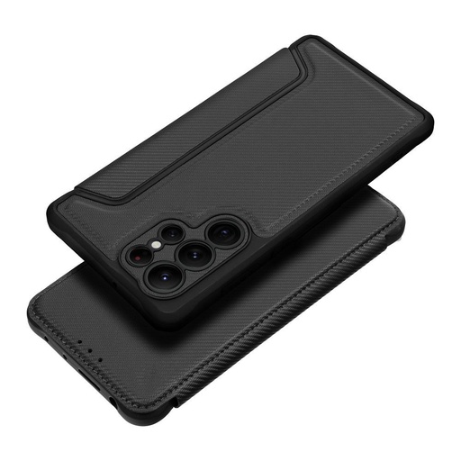 Samsung Galaxy S25 Ultra Razor magnetický odolný proti nárazu knížkové pouzdro (Černá)