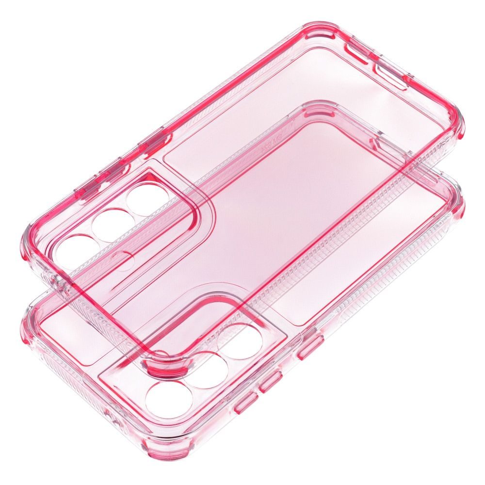 Samsung Galaxy S25 Matrix Clear szilikon hátlap tok (Rózsaszín)