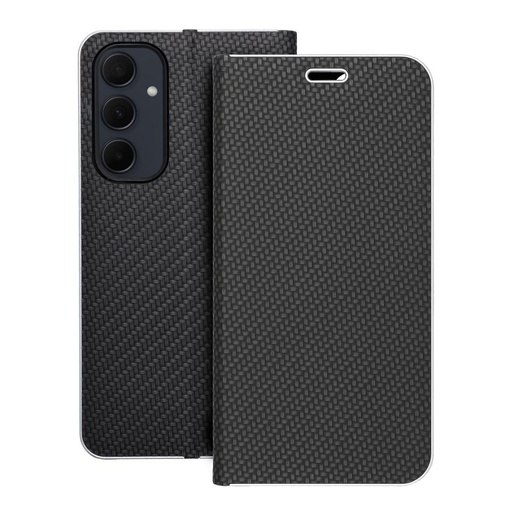 Samsung Galaxy A35 Lunca carbon knížkové pouzdro (Černá)
