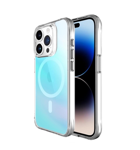 Apple iPhone 15 Pro Max TOKO Pure rainbow magsafe zadní kryt (Modrá)
