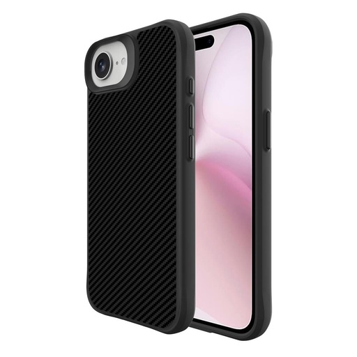 Apple iPhone 16e TOKO Carbon fiber zadní kryt (Černá)