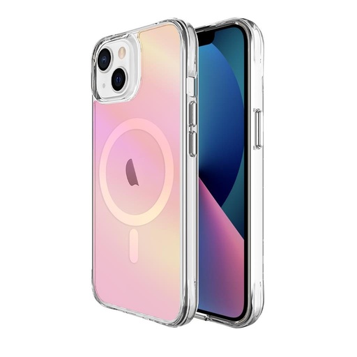 Apple iPhone 14 / iPhone 13 TOKO Pure rainbow magsafe zadní kryt (Růžová)