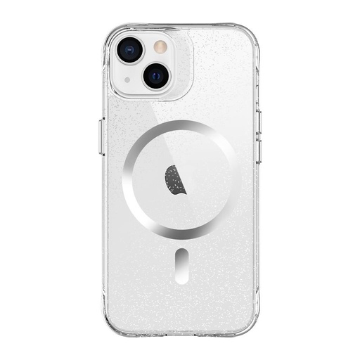 Apple iPhone 14 / iPhone 13 TOKO Pure Glitter MagSafe zadní kryt (Stříbrná)
