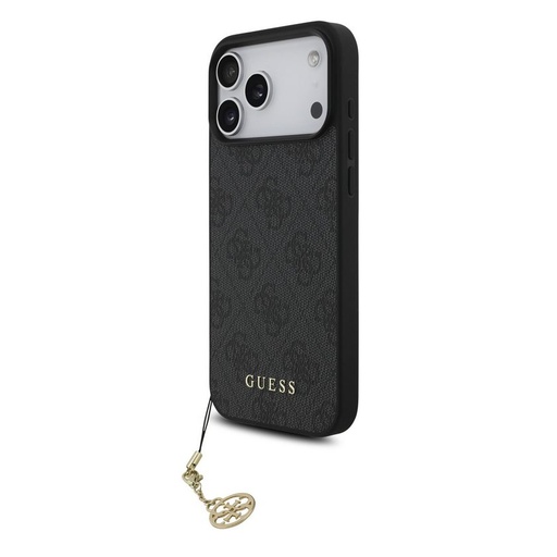 Guess 4G Charm pouzdro iPhone 17 Pro (Šedá) - GUHMP17LGF4GCK