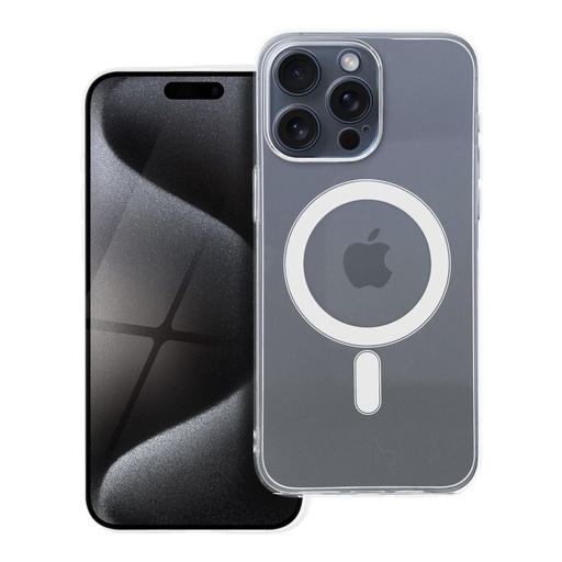 Apple iPhone 15 Pro Max 2 mm tenký silikonový MagSafe zadní kryt (Průhledný)
