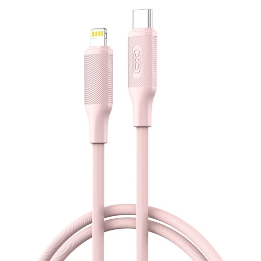 XO NB-Q265A USB-C–Lightning datový kabel (Růžová) – Minimalist Series, 27W