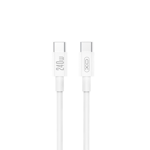 XO NB-Q298 USB-C – USB-C kabel (Bílá) - 240W