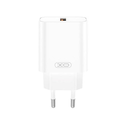 XO CE33 nástěnný nabíječka 18W QC3.0 1x USB-A (Bílá)