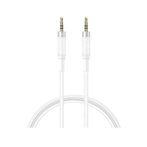 XO NB-R279C 3,5 mm – 3,5 mm audio kabel (Bílá) - 1,0 m