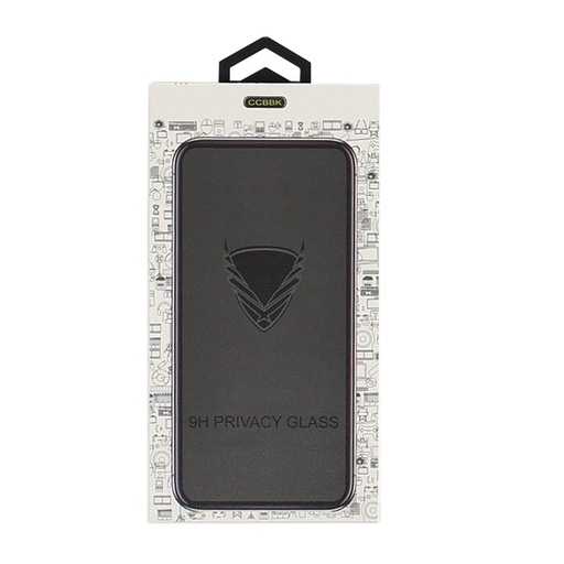 Apple iPhone 17 Pro Max OG Premium Privacy tvrzené sklo (Průhledný černá s okrajem)