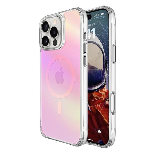 Apple iPhone 16 Pro TOKO Pure rainbow magsafe zadní kryt (Růžová)
