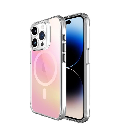 Apple iPhone 15 Pro Max TOKO Pure rainbow magsafe zadní kryt (Růžová)
