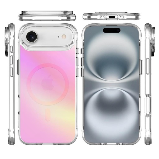 Apple iPhone 17 Air TOKO Pure rainbow magsafe zadní kryt (Růžová)