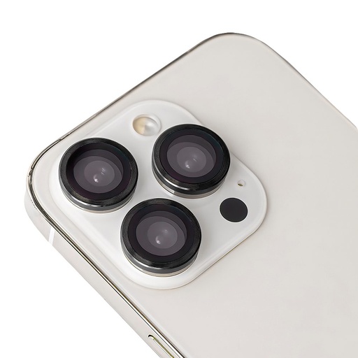 Apple iPhone 17 Pro kamera ochranný tvrzené sklo (Průhledný černá s okrajem)