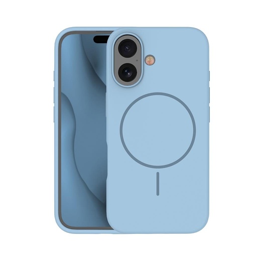 Apple iPhone 16 Silicone Thin magsafe zadní kryt (Modrá)
