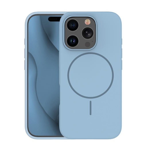 Apple iPhone 15 Silicone Thin magsafe zadní kryt (Modrá)