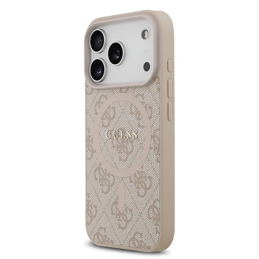 Guess PU Leather 4G Colored Ring MagSafe iPhone 17 Pro (Růžová)