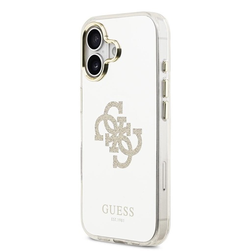 Guess PC/TPU Mirror 4G Glitter Logo MagSafe iPhone 17 (Zlatá)