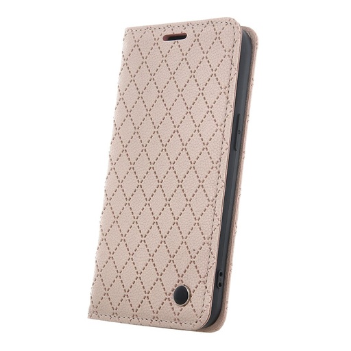 Apple iPhone 16e Smart Caro knížkové pouzdro (Béžová)