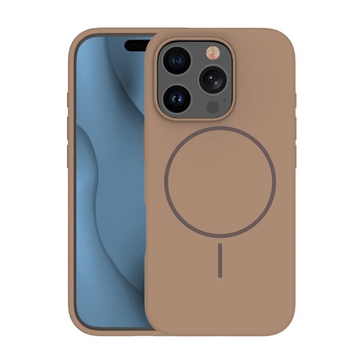 Apple iPhone 16e Silicone Thin magsafe zadní kryt (Hnědá)