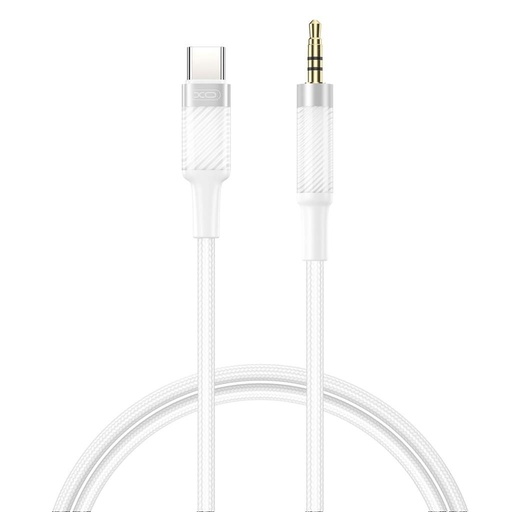 XO NB-R279B USB-C – 3,5 mm audio kabel (Bílá) – 1,0 m