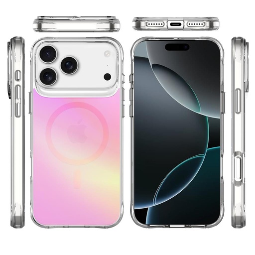 Apple iPhone 17 Pro Max TOKO Pure rainbow magsafe zadní kryt (Růžová)
