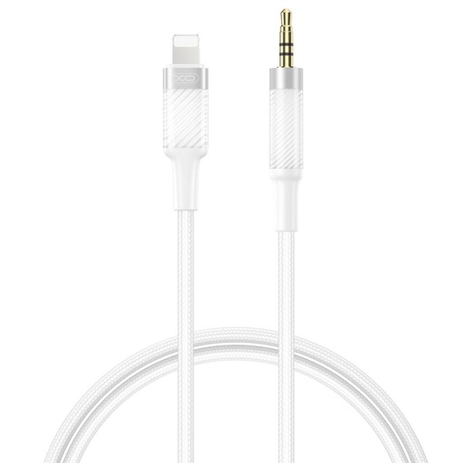XO NB-R279A Lightning – 3,5 mm audio kabel (Bílá) – 1,0 m