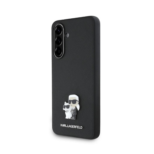 Karl Lagerfeld PU Saffiano Metal Karl and Choupette pouzdro Samsung Galaxy A36 (Černá) - KLHCSA36PSAKCMPK