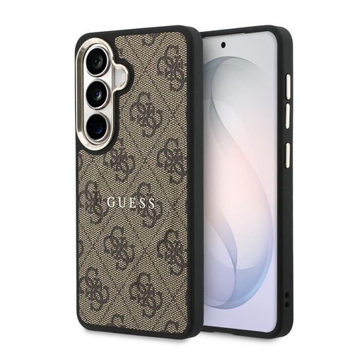 Guess PU Leather 4G Zlatá Frame Magnetic pouzdro Samsung Galaxy S26+ (Hnědá) - GUHMS26MP4MSEGCW