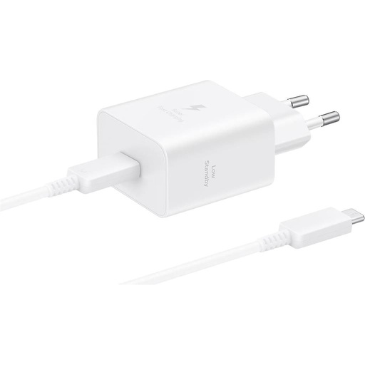 Samsung síťový nabíječka 45W USB-C + kabel (Bílá)