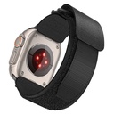 Forcell F-Design FA05 nylon tépőzáras szíj Apple Watch 38 / 40 / 41 mm (Fekete)