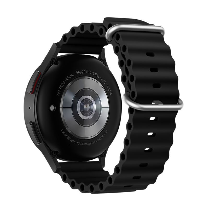 Forcell F-Design FS01 szilikon szíj Samsung Galaxy Watch 20 mm (Fekete)