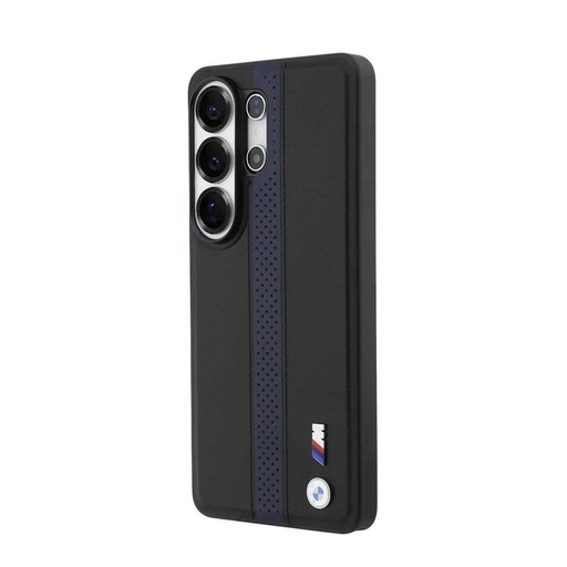 BMW M PU Leather Perforated Stripes and Metal Logo Magnetic Samsung Galaxy S26 Ultra (Modrá)