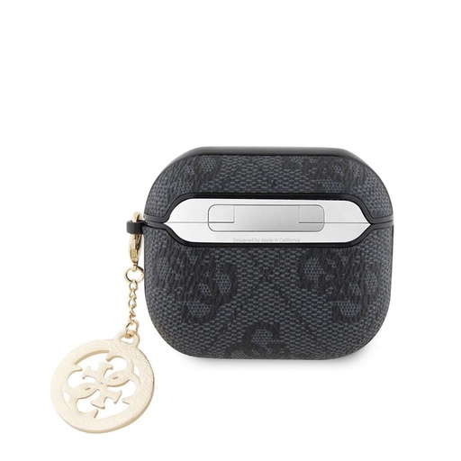 Guess 4G Script PC/PU Charm pouzdro AirPods 3 (Černá)