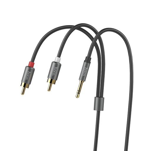 Hoco UPA10 RCA adaptér, metalická šedá