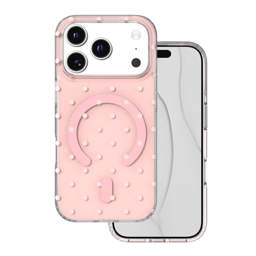 Apple iPhone 17 Pro / Apple iPhone 18 Pro Bubble Dots MagSafe zadní kryt (Růžová)