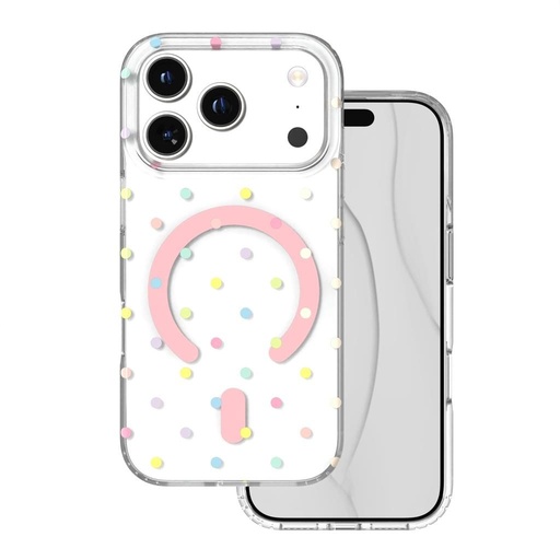 Apple iPhone 17 Pro / Apple iPhone 18 Pro Bubble Dots MagSafe zadní kryt (Bílá)