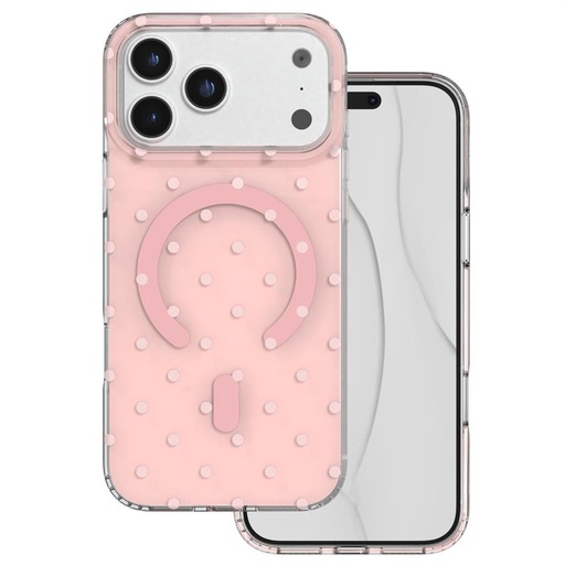 Apple iPhone 17 Pro Max / Apple iPhone 18 Pro Max Bubble Dots MagSafe zadní kryt (Růžová)