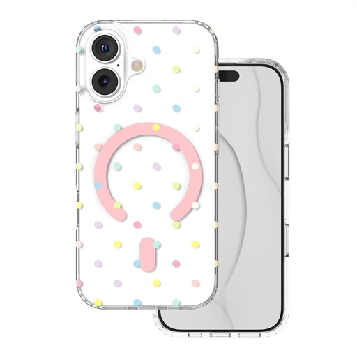 Apple iPhone 17 Bubble Dots MagSafe zadní kryt (Bílá)