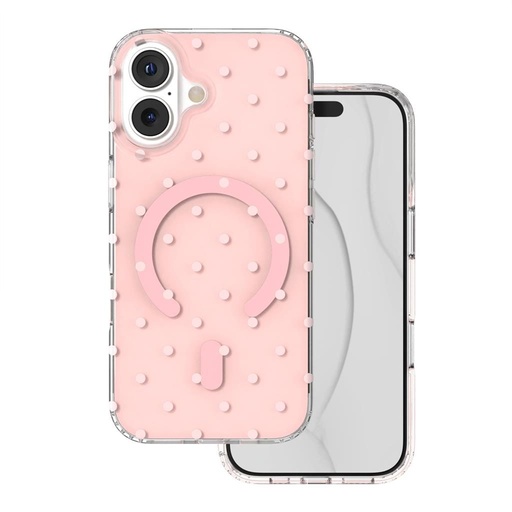 Apple iPhone 17 Bubble Dots MagSafe zadní kryt (Růžová)