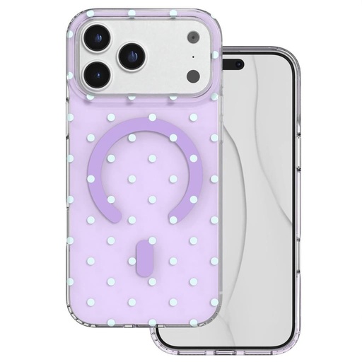 Apple iPhone 17 Pro Max / Apple iPhone 18 Pro Max Bubble Dots MagSafe zadní kryt (Fialová)